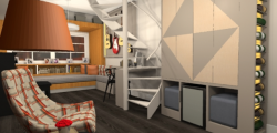 Sala da musicalidade – Projeto de Interiores / Bairro Auxiliadora – Porto Alegre -R.S